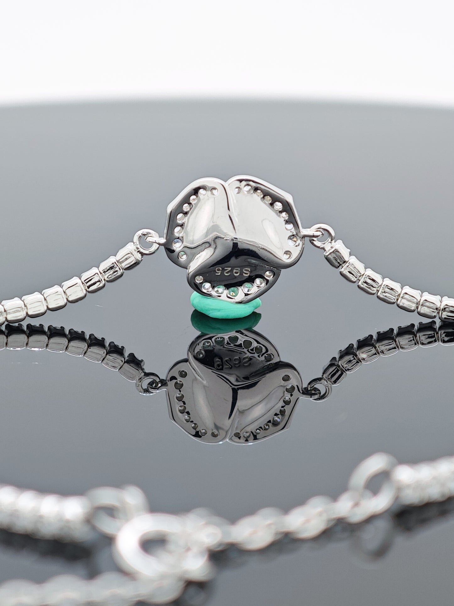 Certified S925 Sterling Silver Lab made Paraiba(TOURMALINE) bracelet